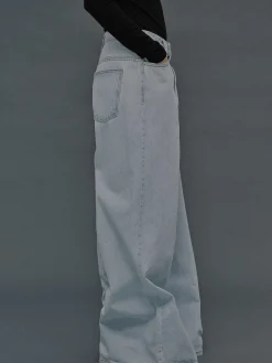 Source Unknown Jean-Jean Coupe Oversize, Delavage Bleu Clair