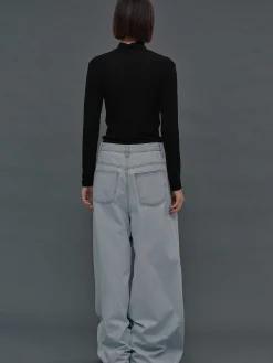 Source Unknown Jean-Jean Coupe Oversize, Delavage Bleu Clair