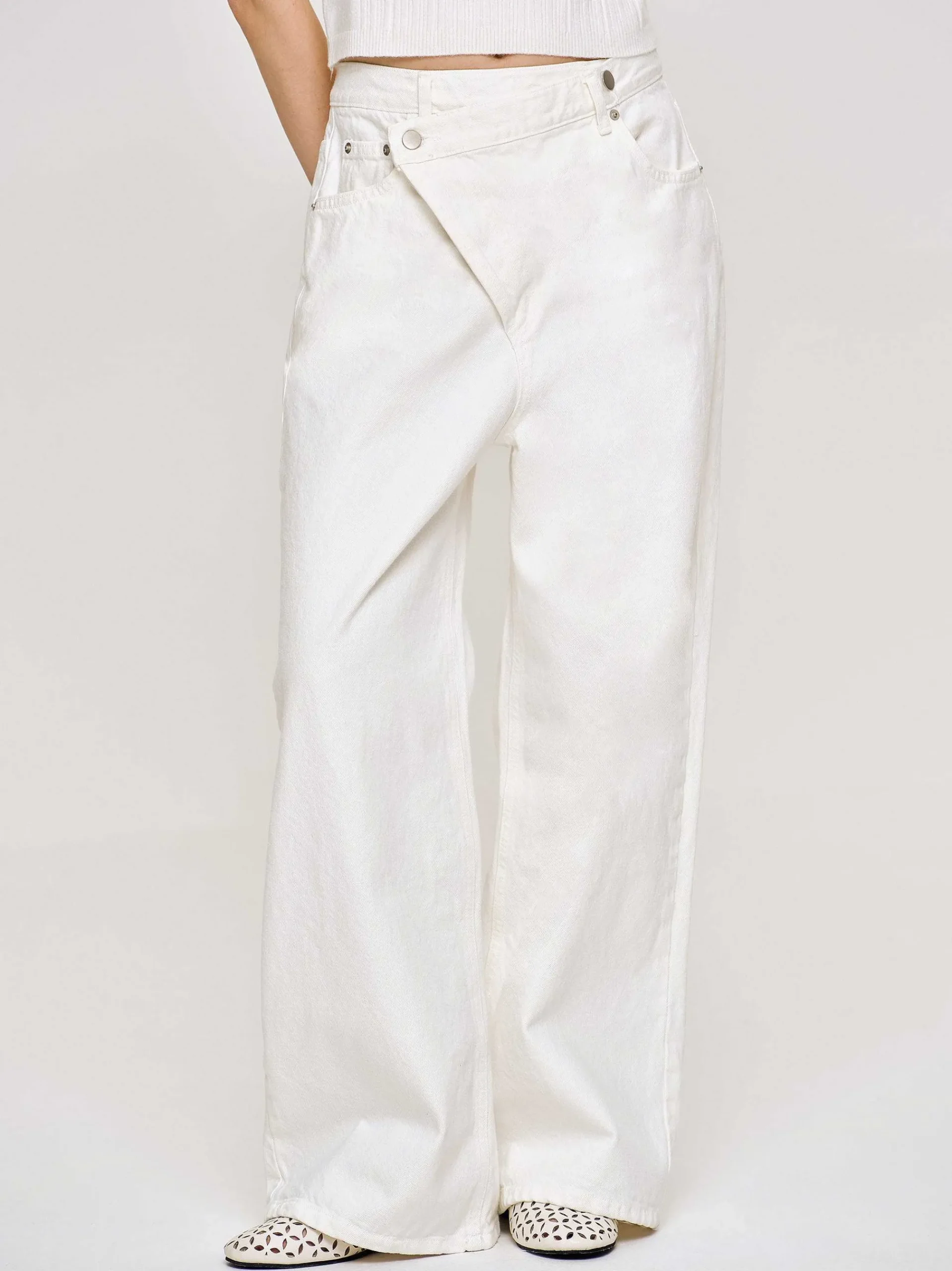 Source Unknown Vêtements-Jean Croise, Blanc