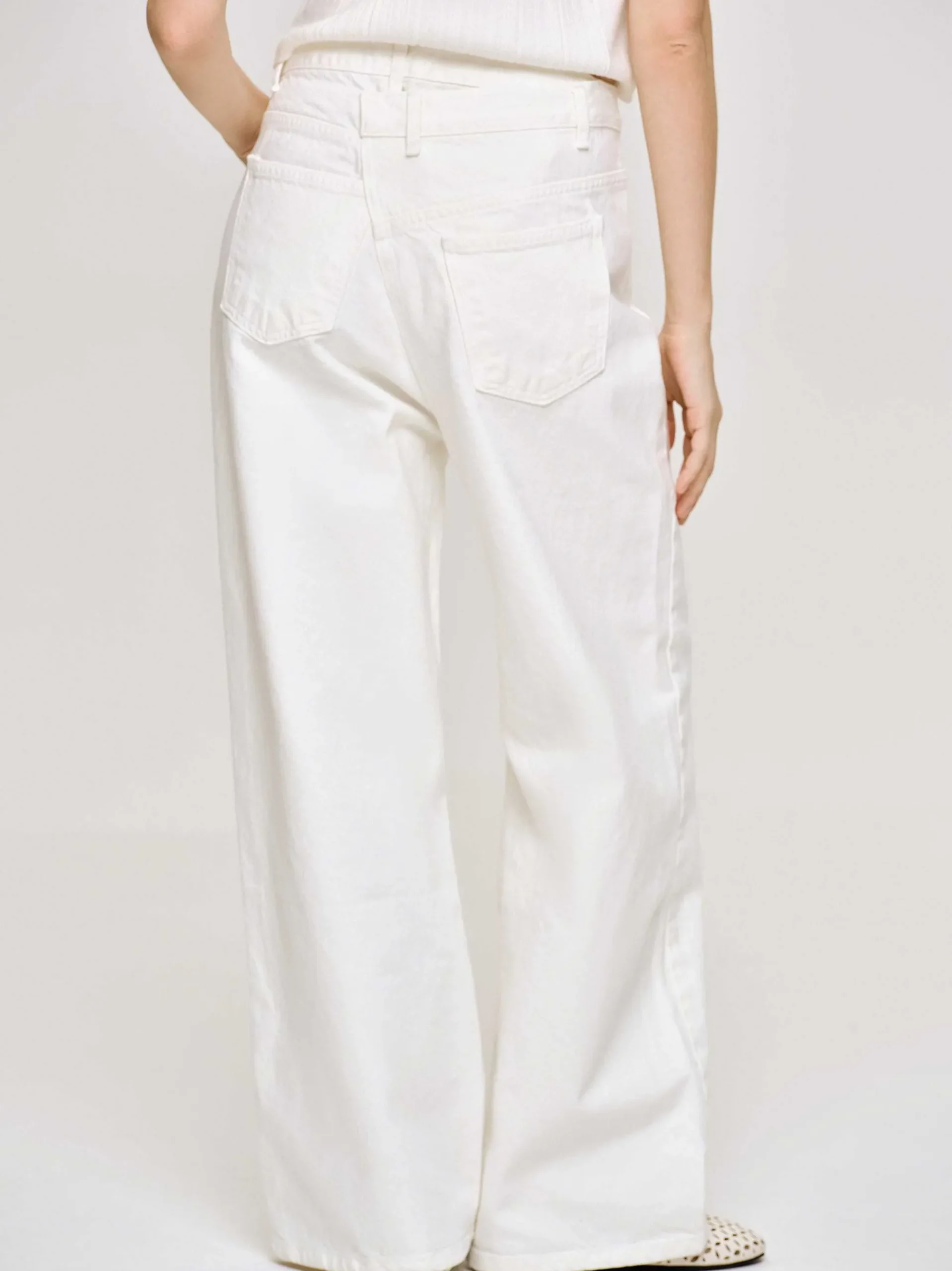 Source Unknown Vêtements-Jean Croise, Blanc