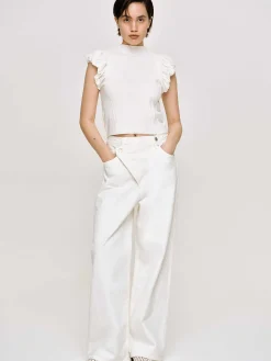Source Unknown Vêtements-Jean Croise, Blanc