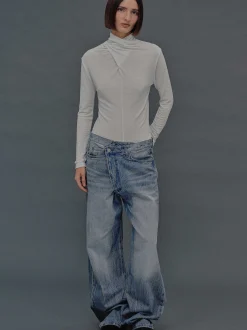 Source Unknown Jean-Jean Croise Destructure, Bleu Moyen