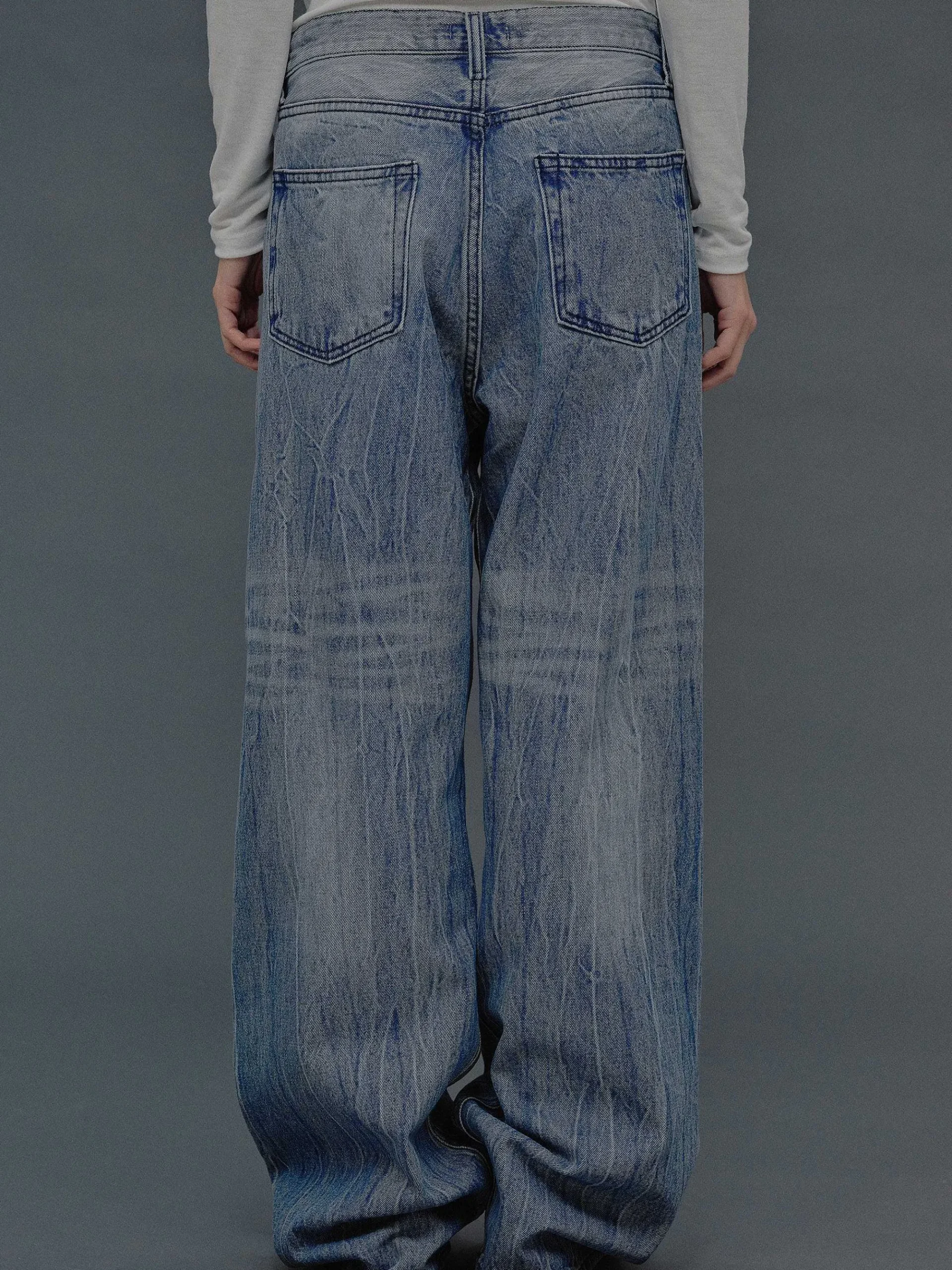 Source Unknown Jean-Jean Croise Destructure, Bleu Moyen