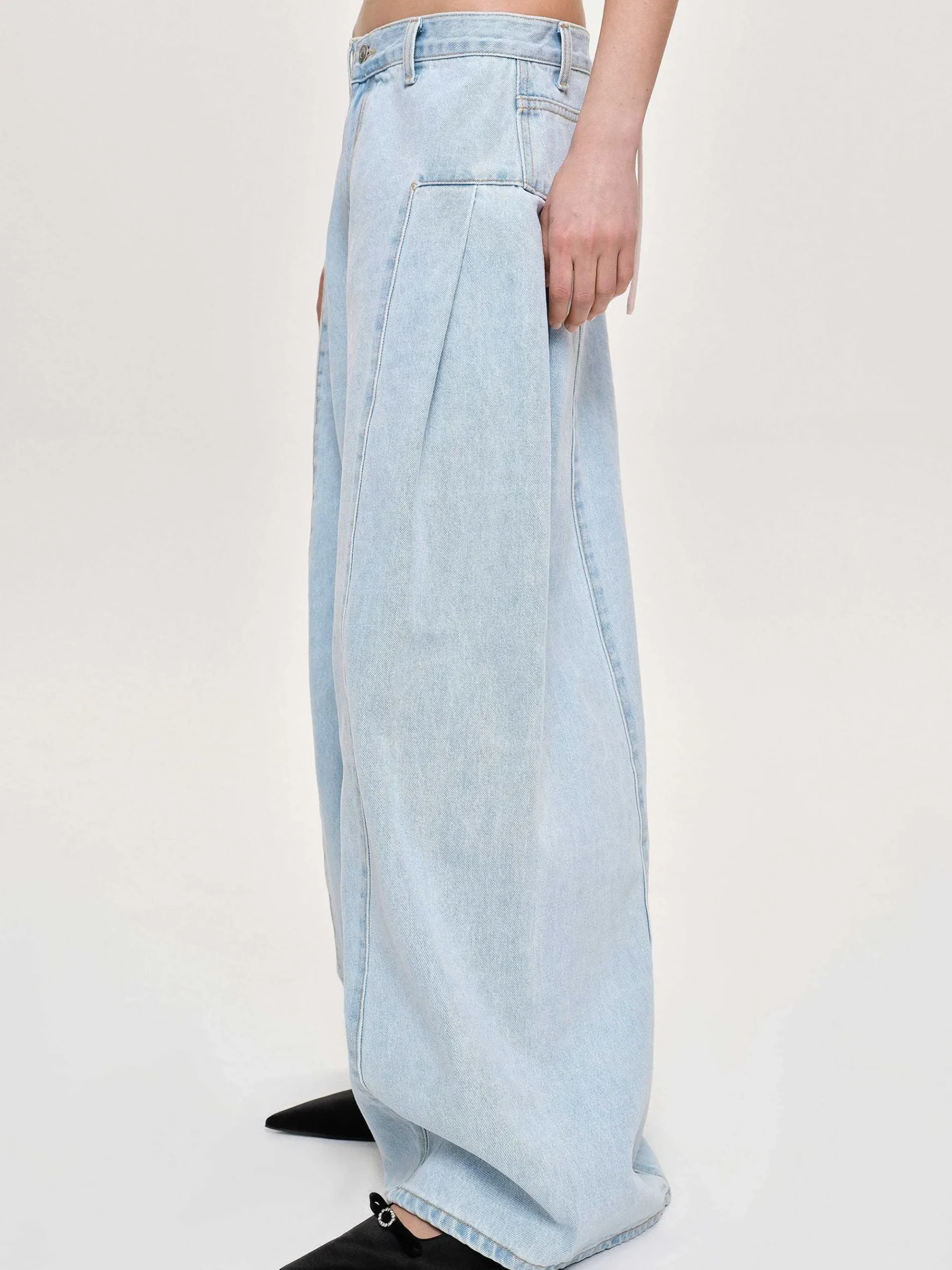 Source Unknown Jean-Jean Oversize Double Face, Bleu Clair