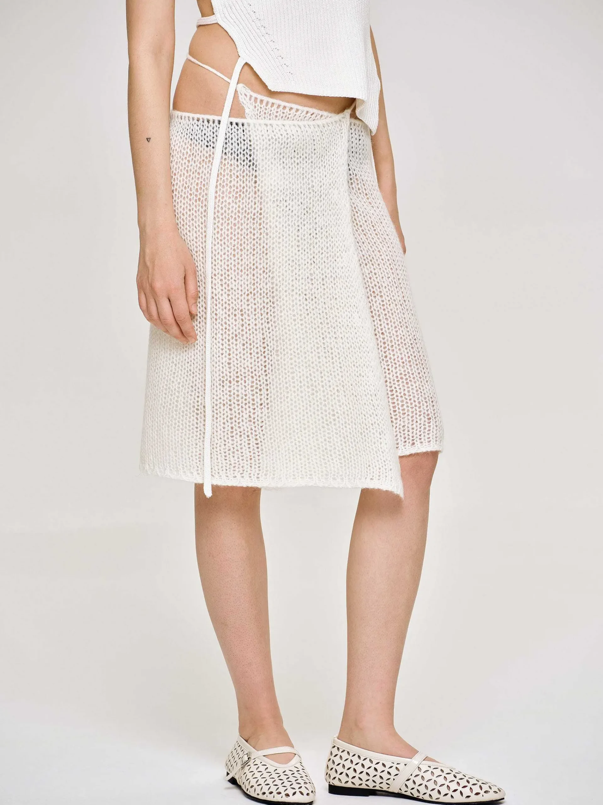 Source Unknown Coordonnées-Jupe En Tricot Semi-Transparente, Bouleau