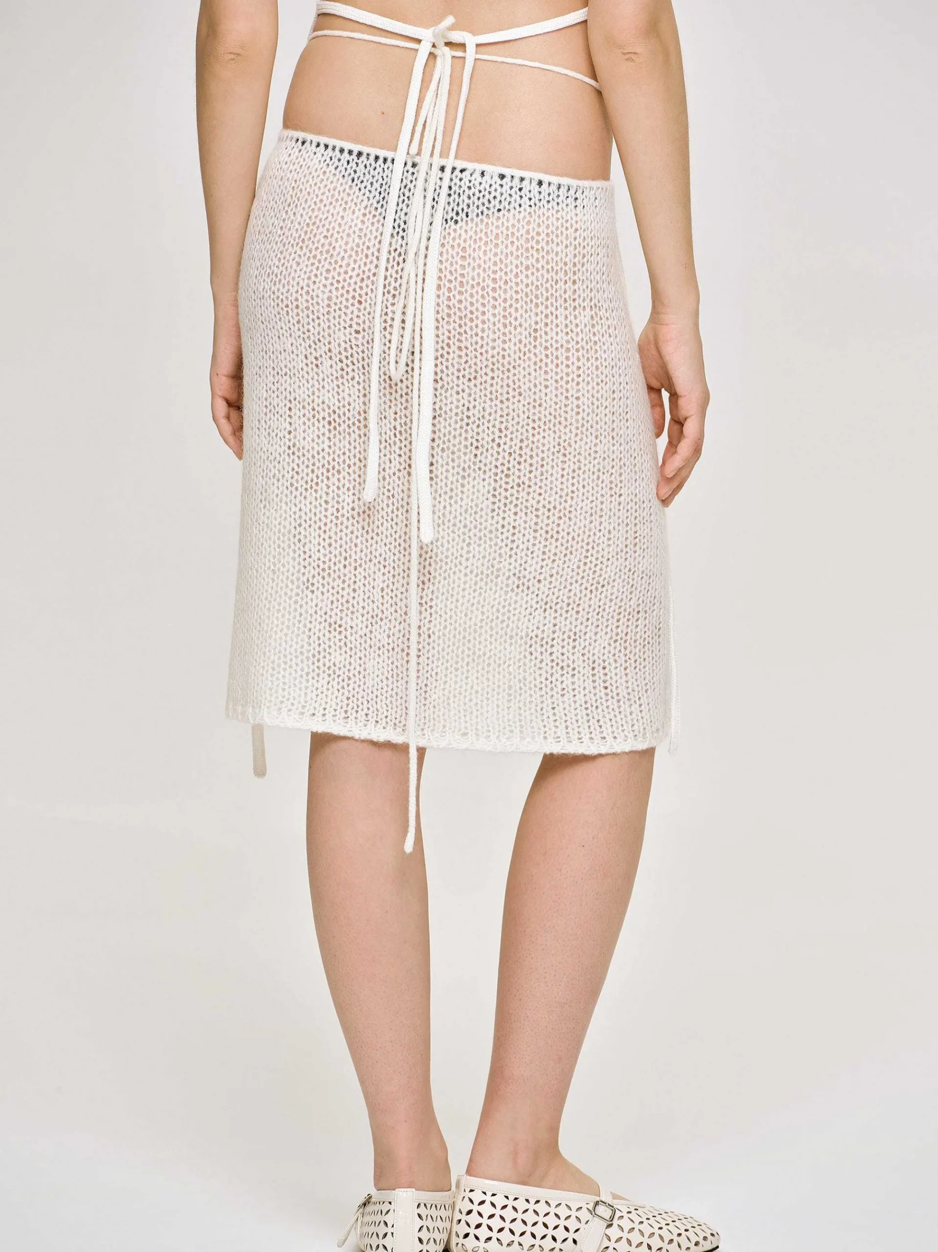 Source Unknown Tricots-Jupe En Tricot Semi-Transparente, Bouleau