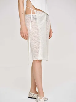 Source Unknown Vêtements-Jupe En Tricot Semi-Transparente, Bouleau