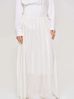 Source Unknown Bas-Jupe Longue Taille Basse Ocelia, Blanc