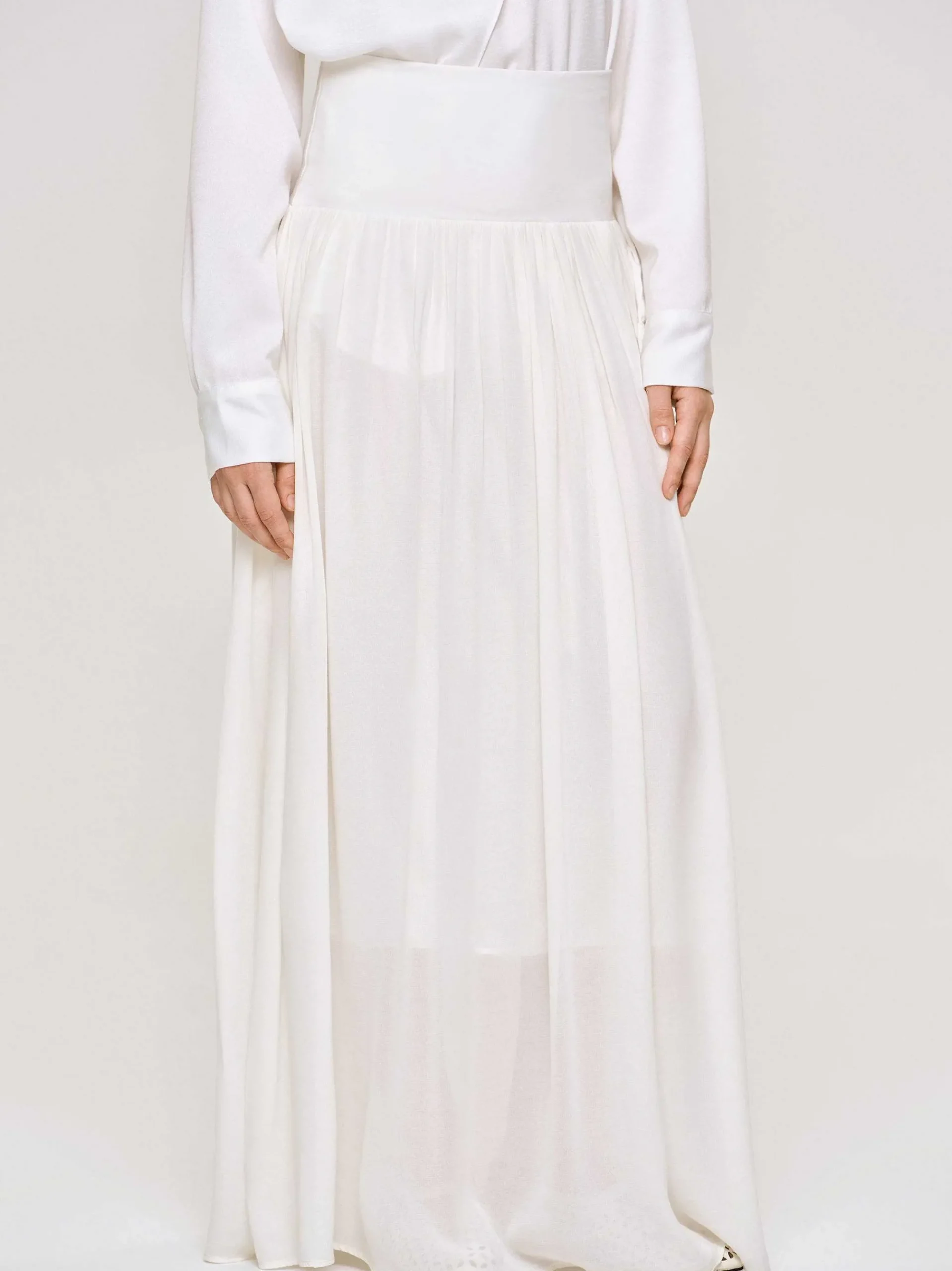 Source Unknown Bas-Jupe Longue Taille Basse Ocelia, Blanc