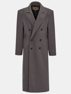 Source Unknown Vêtements-Manteau Grand-Pere Surdimensionne Wallis, Gris