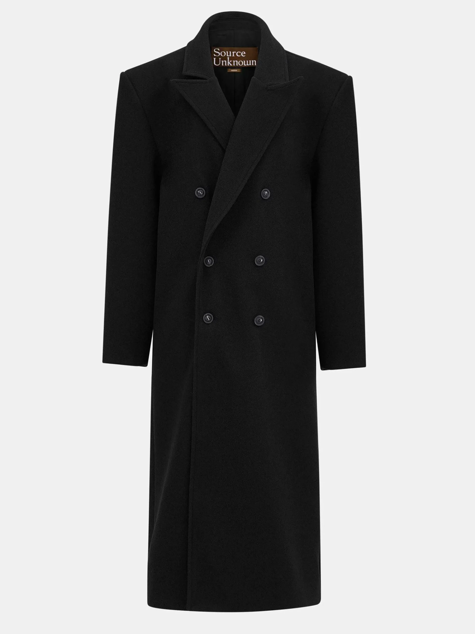 Source Unknown Vêtements D'Exterieur-Manteau Grand-Pere Surdimensionne Wallis, Noir