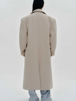 Source Unknown Vêtements-Manteau Grand-Pere Surdimensionne Wallis, Beige