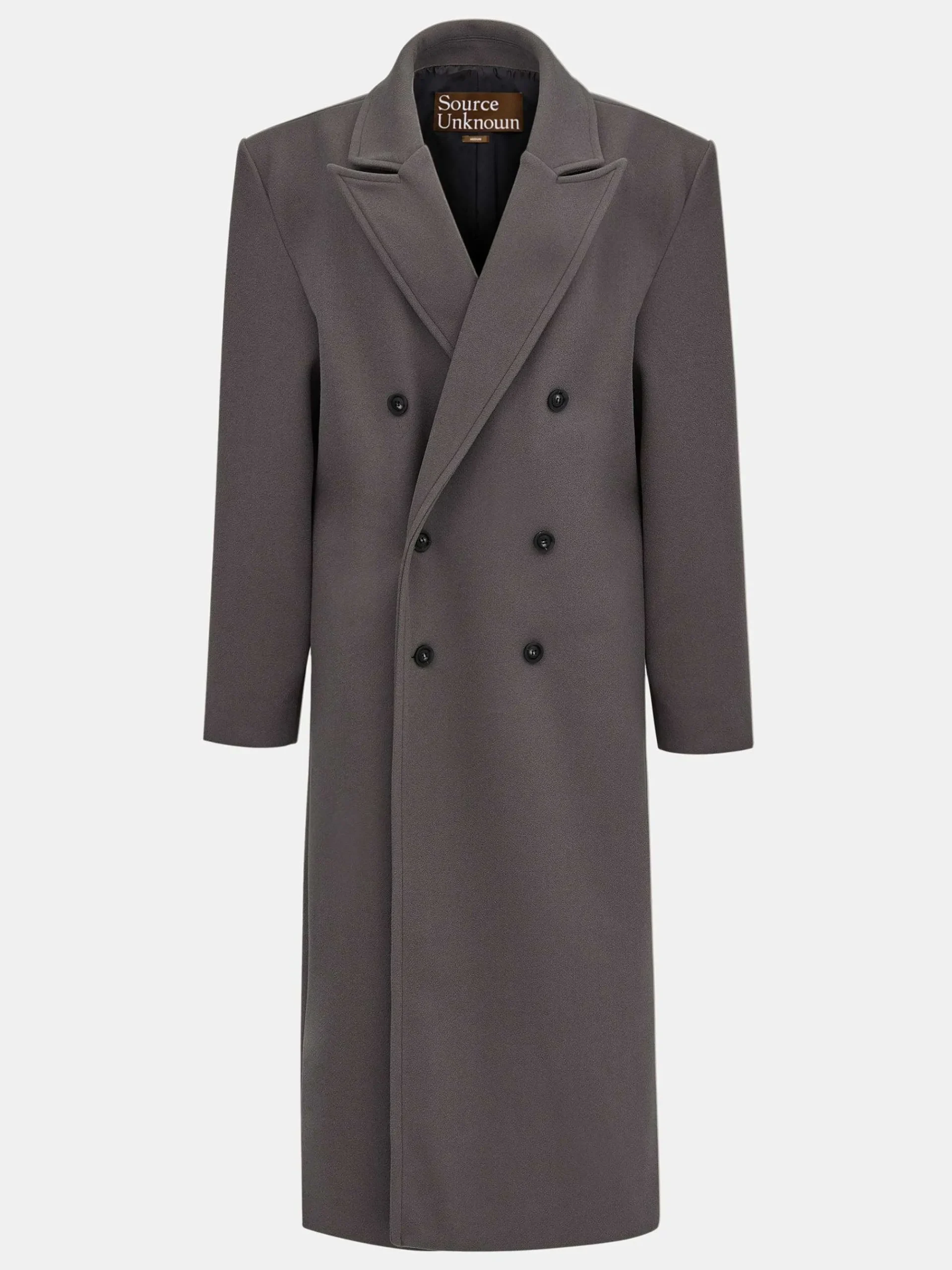 Source Unknown Vêtements D'Exterieur-Manteau Grand-Pere Surdimensionne Wallis, Gris