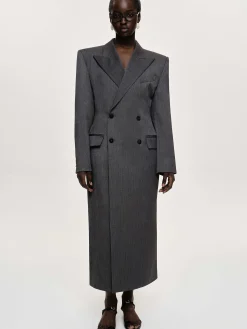 Source Unknown Vêtements D'Exterieur-Manteau Long Sablier Delphina, Anthracite
