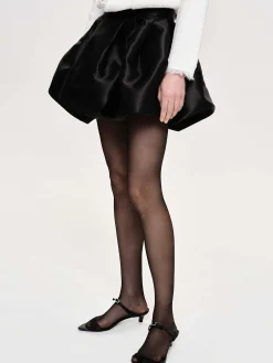 Source Unknown Vêtements-Mini-Jupe A Ourlet Bulle Suki, Noir