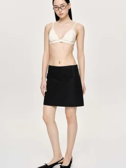 Source Unknown Vêtements-Mini-Jupe De Costume En Nylon, Noir