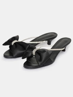 Source Unknown Chaussures Et Sacs-Mules Ornees De Cristaux Kaia, Noir