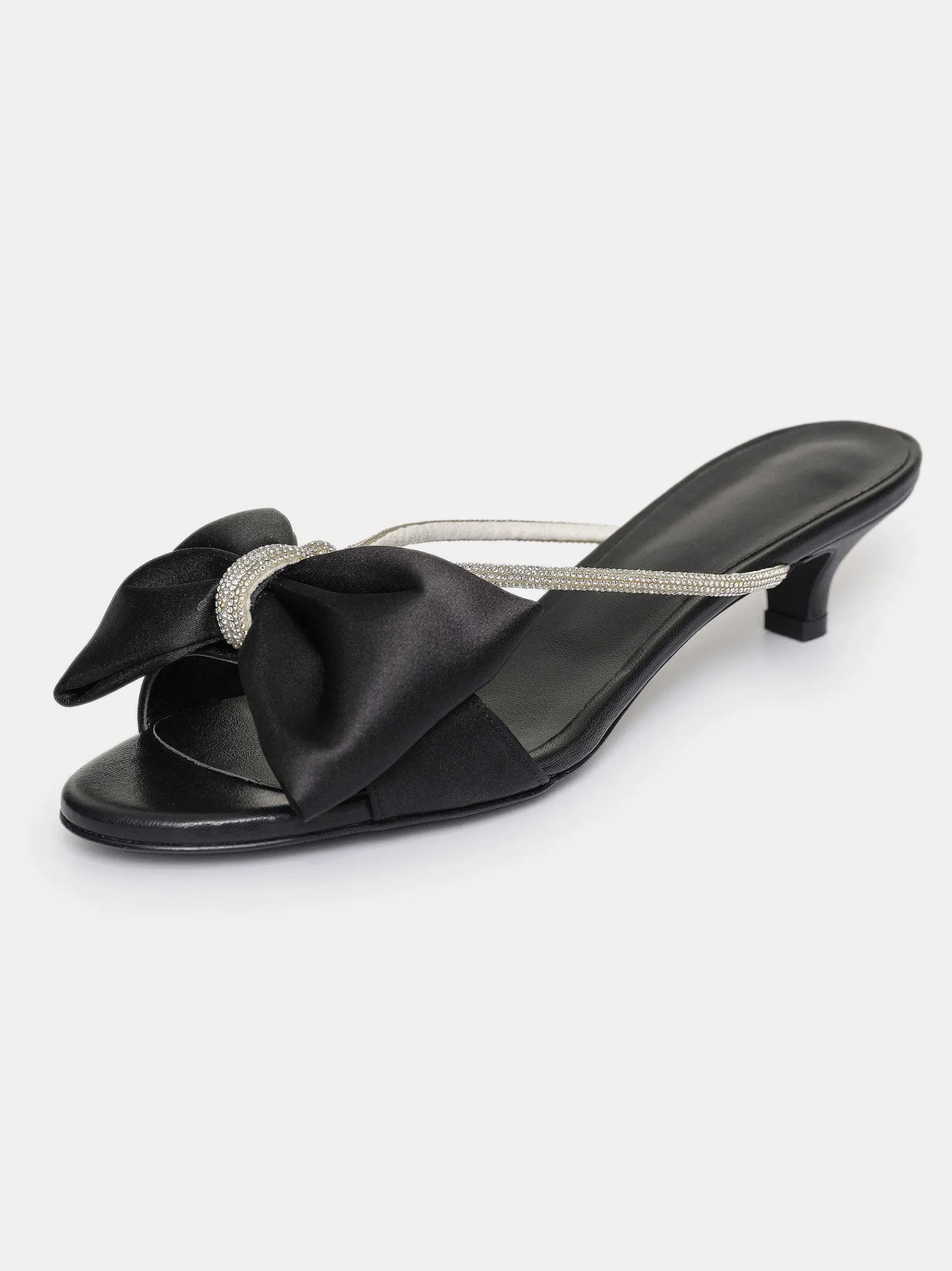 Source Unknown Chaussures Et Sacs-Mules Ornees De Cristaux Kaia, Noir
