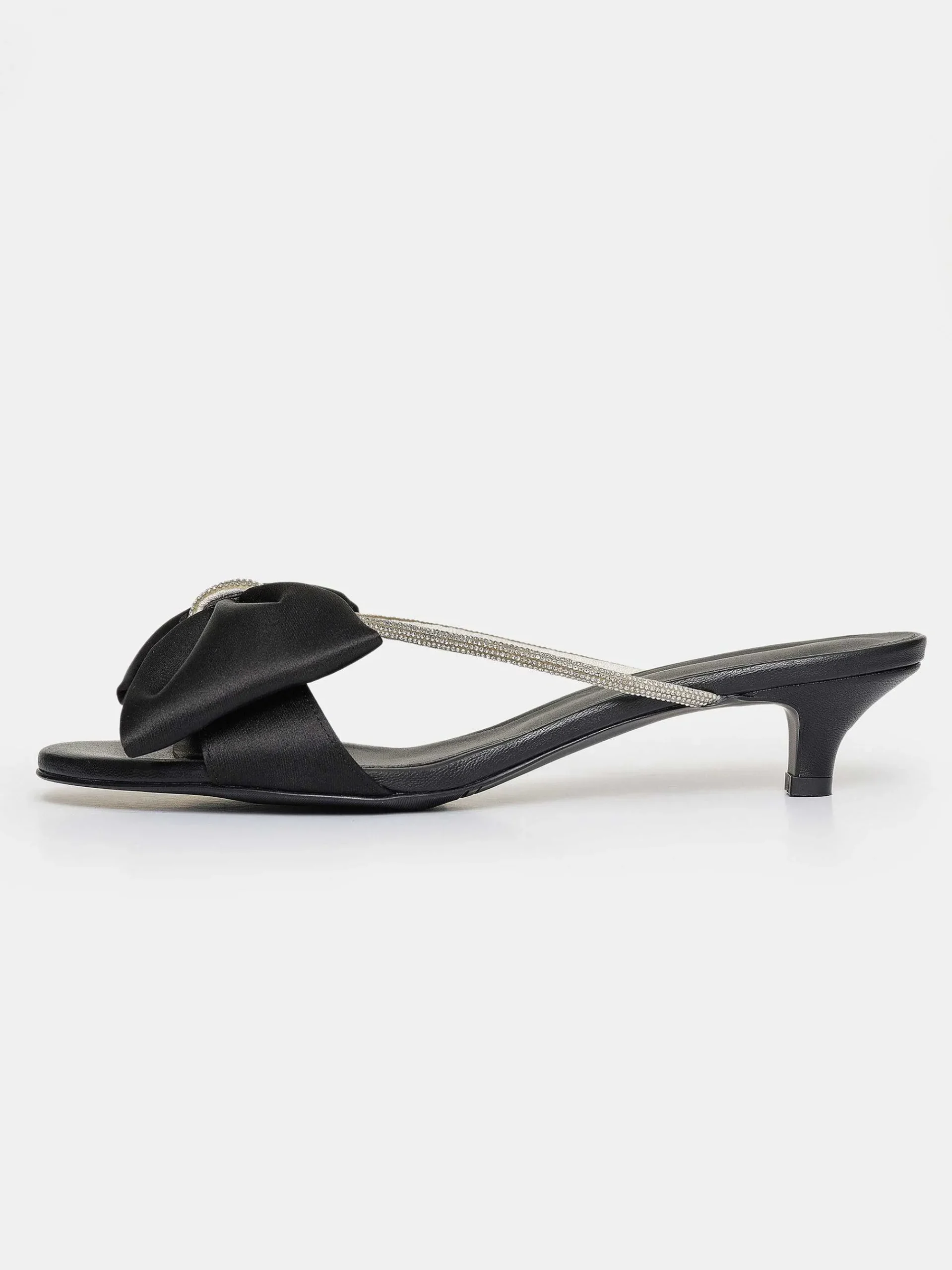 Source Unknown Chaussures Et Sacs-Mules Ornees De Cristaux Kaia, Noir