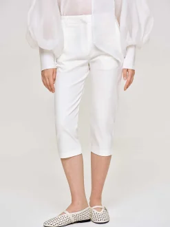 Source Unknown Vêtements-Pantalon Capri Slim, Blanc
