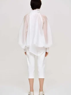 Source Unknown Vêtements-Pantalon Capri Slim, Blanc