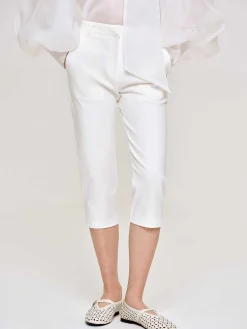 Source Unknown Bas-Pantalon Capri Slim, Blanc