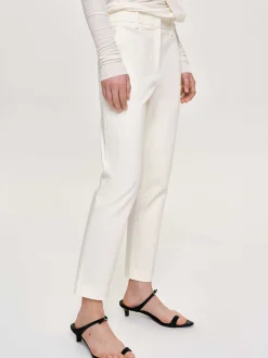 Source Unknown Vêtements-Pantalon Cigarette Court Droit, Ivoire