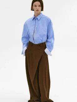 Source Unknown Bas-Pantalon Croise Rennert, Marron Selle