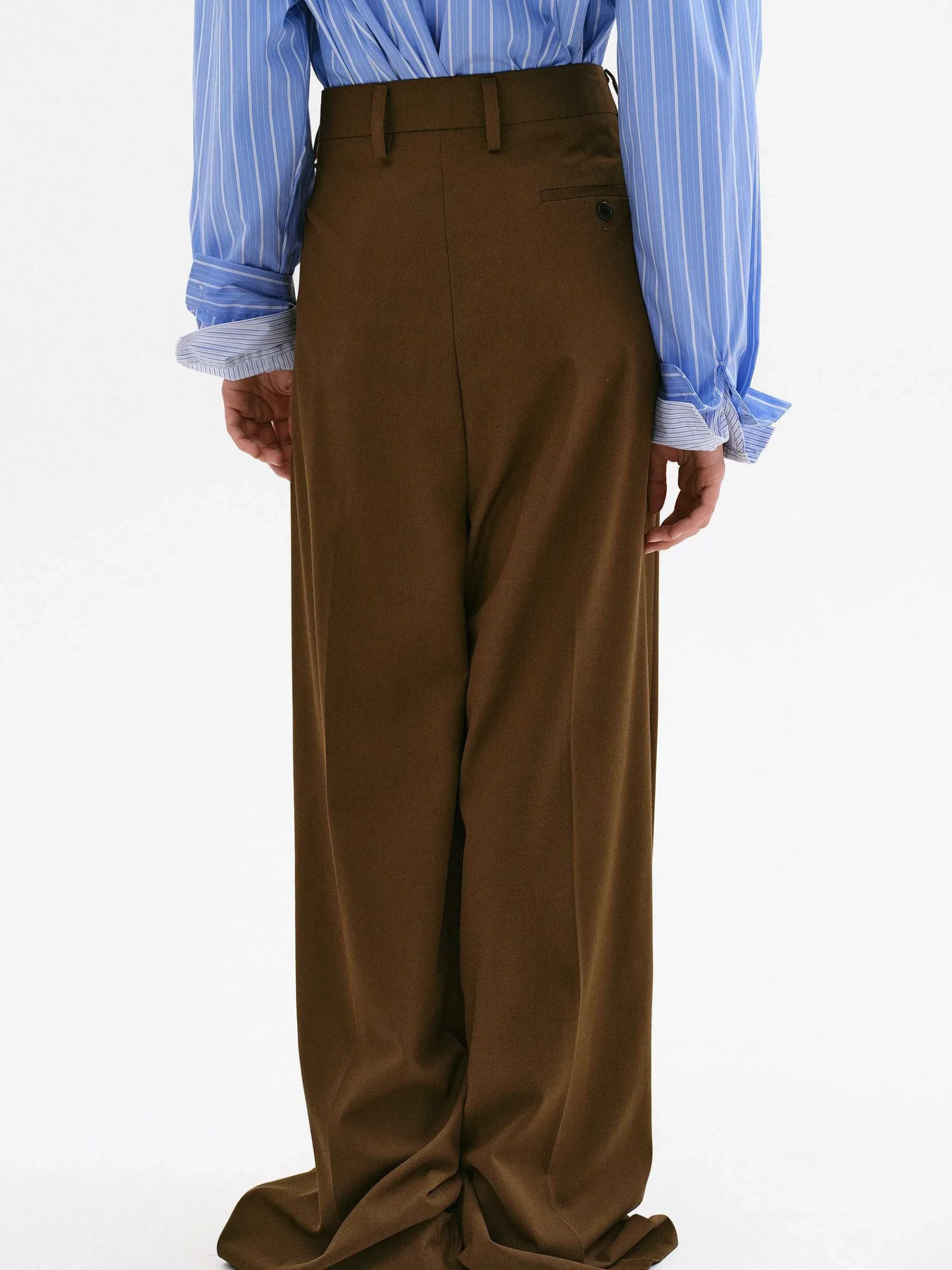 Source Unknown Vêtements-Pantalon Croise Rennert, Marron Selle