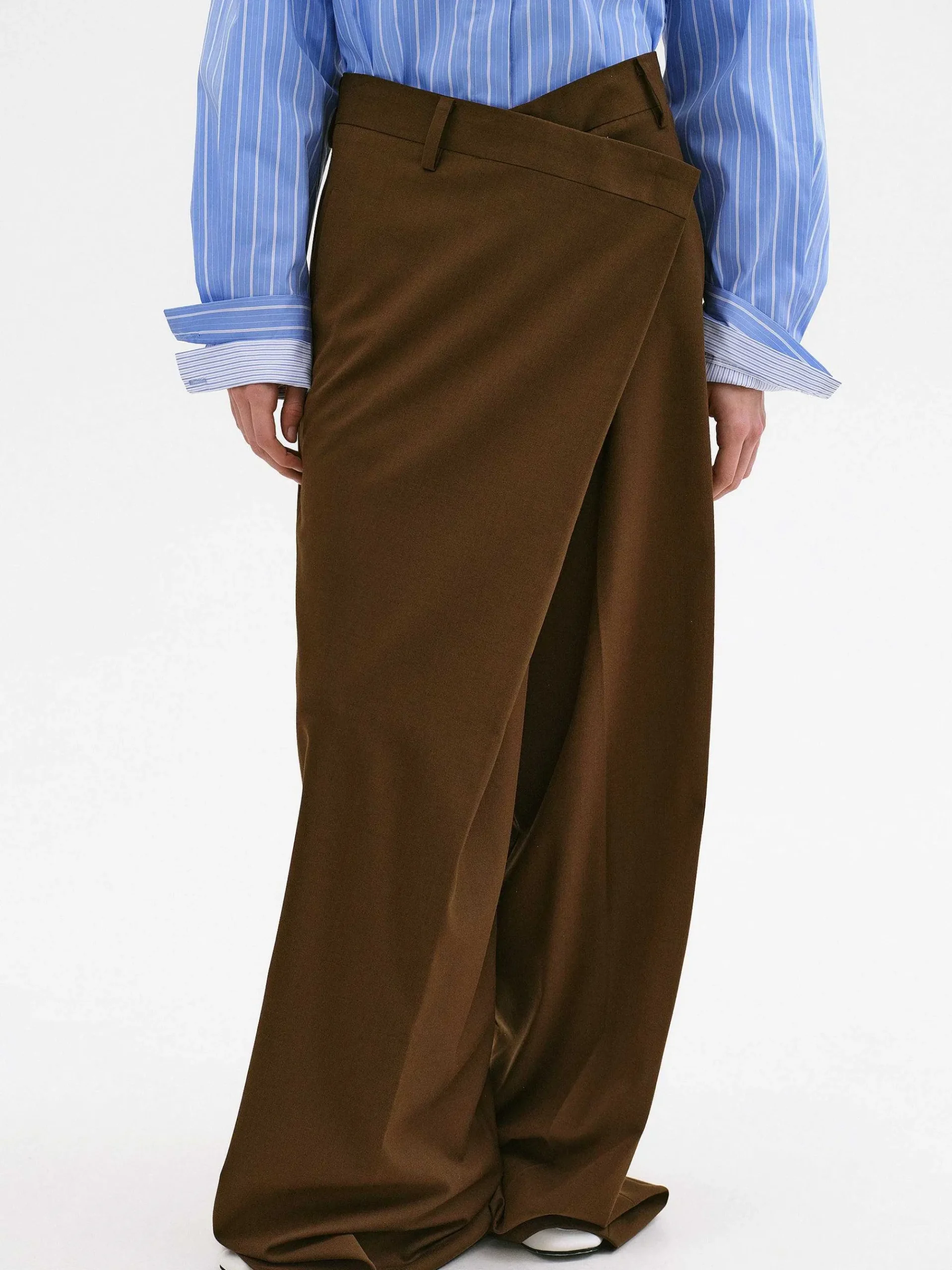 Source Unknown Vêtements-Pantalon Croise Rennert, Marron Selle