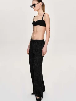 Source Unknown Bas-Pantalon De Costume Ceinture, Rayures Noires