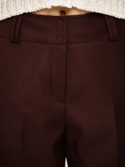 Source Unknown Bas-Pantalon De Costume En Gabardine, Marron Merlot