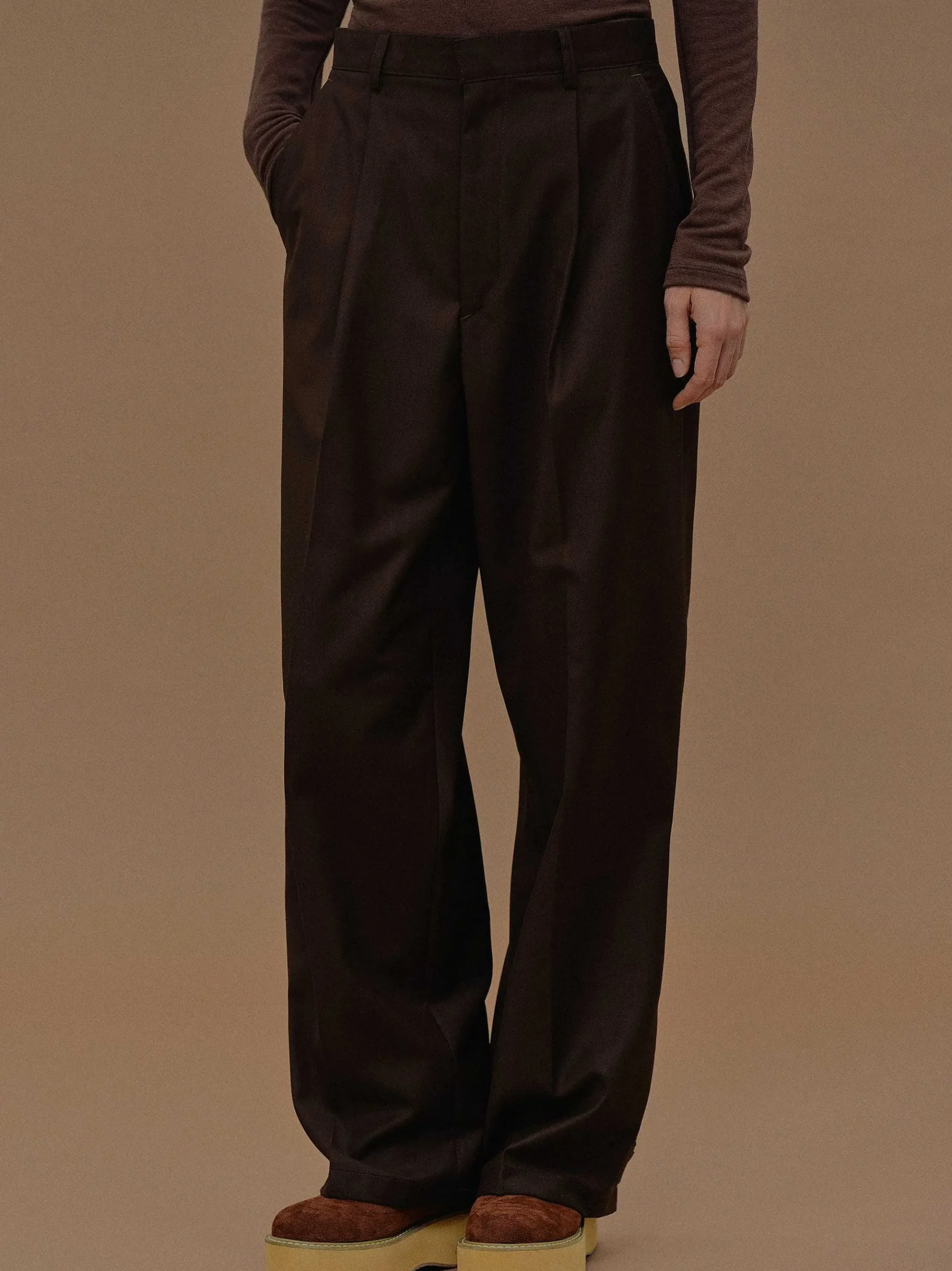 Source Unknown Vêtements-Pantalon Decontracte A Poche Triangulaire, Fondant
