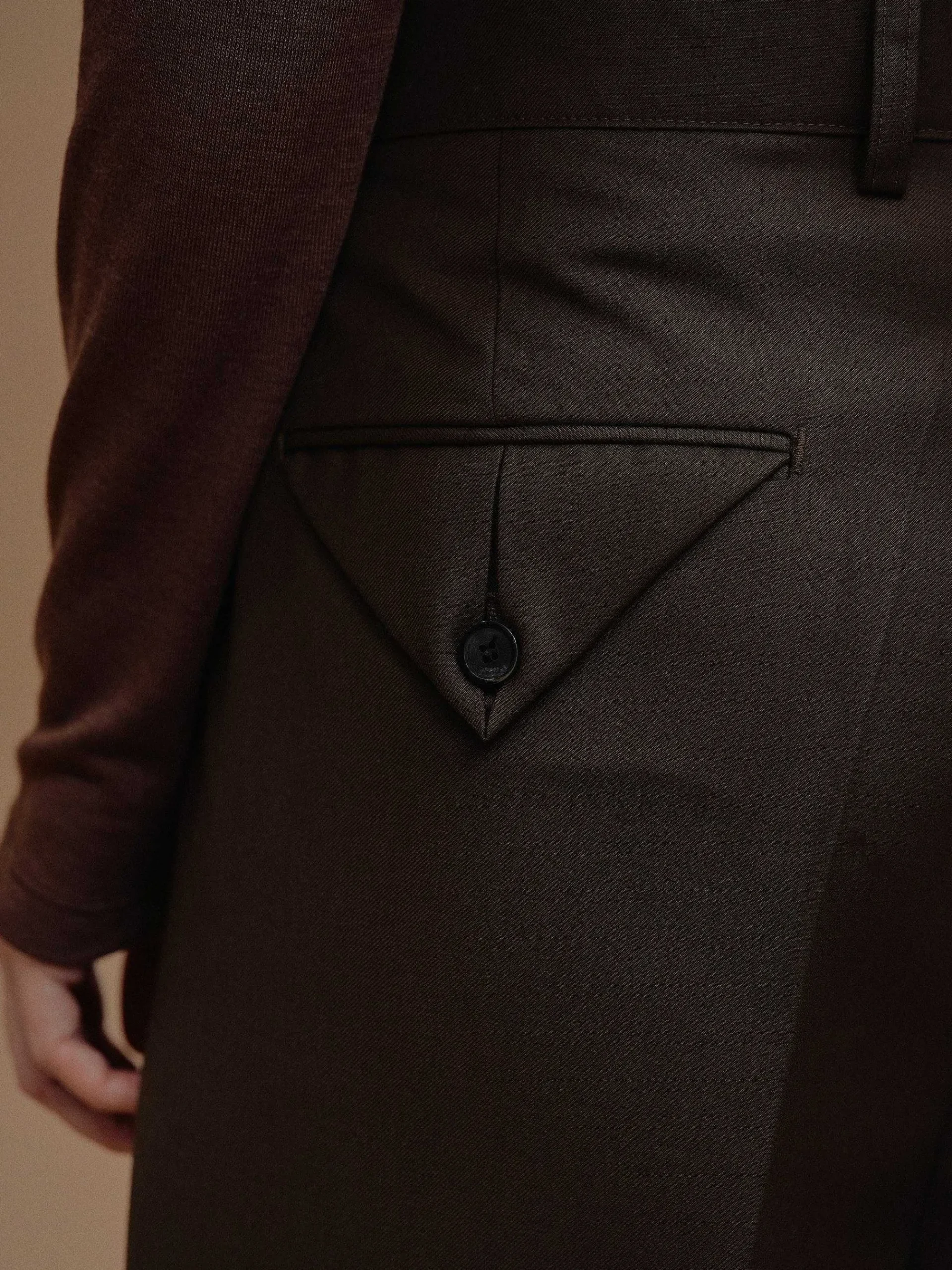 Source Unknown Vêtements-Pantalon Decontracte A Poche Triangulaire, Fondant