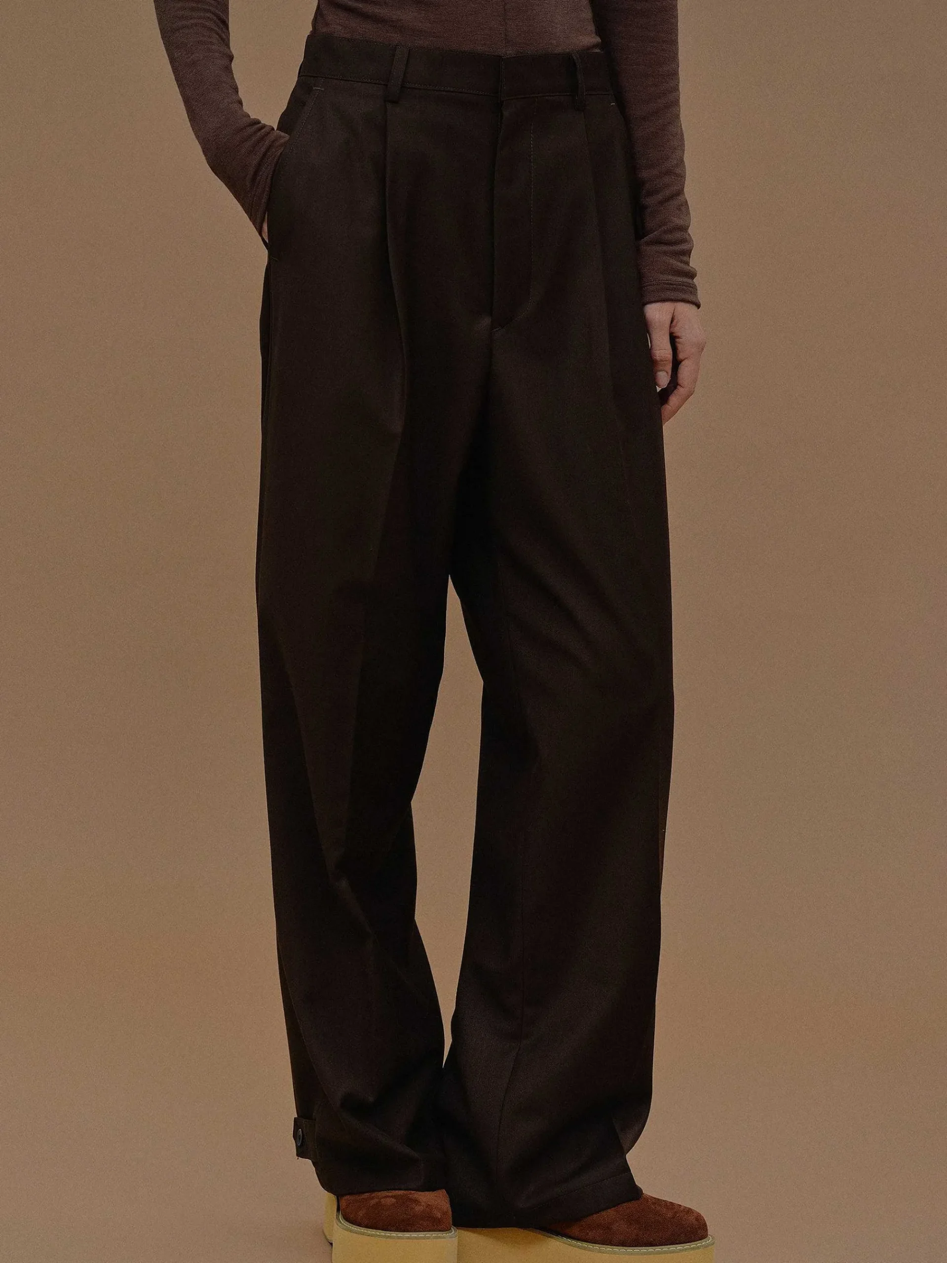 Source Unknown Bas-Pantalon Decontracte A Poche Triangulaire, Fondant