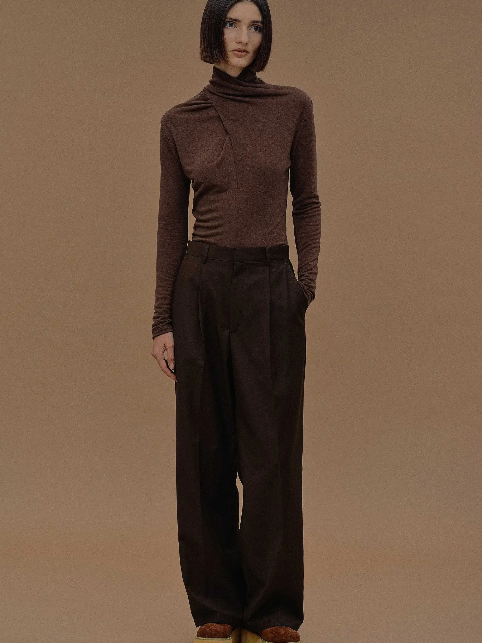 Source Unknown Bas-Pantalon Decontracte A Poche Triangulaire, Fondant