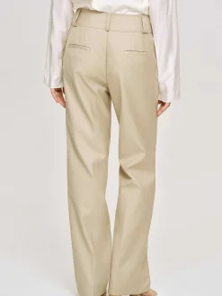 Source Unknown Vêtements-Pantalon Droit En Gabardine, Beige