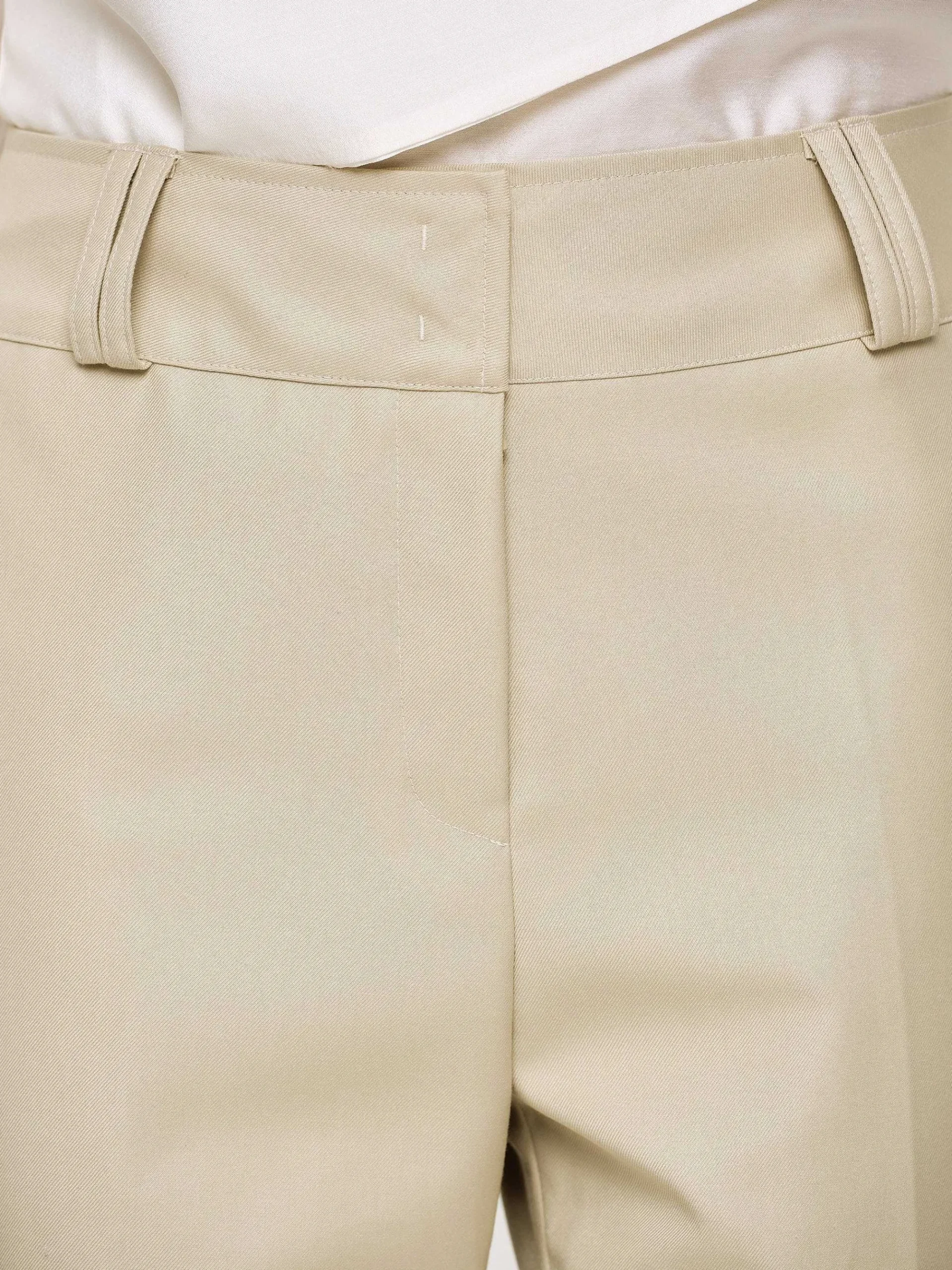 Source Unknown Bas-Pantalon Droit En Gabardine, Beige