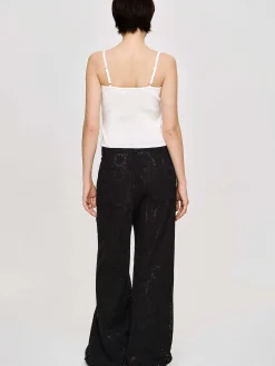Source Unknown Bas-Pantalon Large Au Crochet Sevilla, Noir