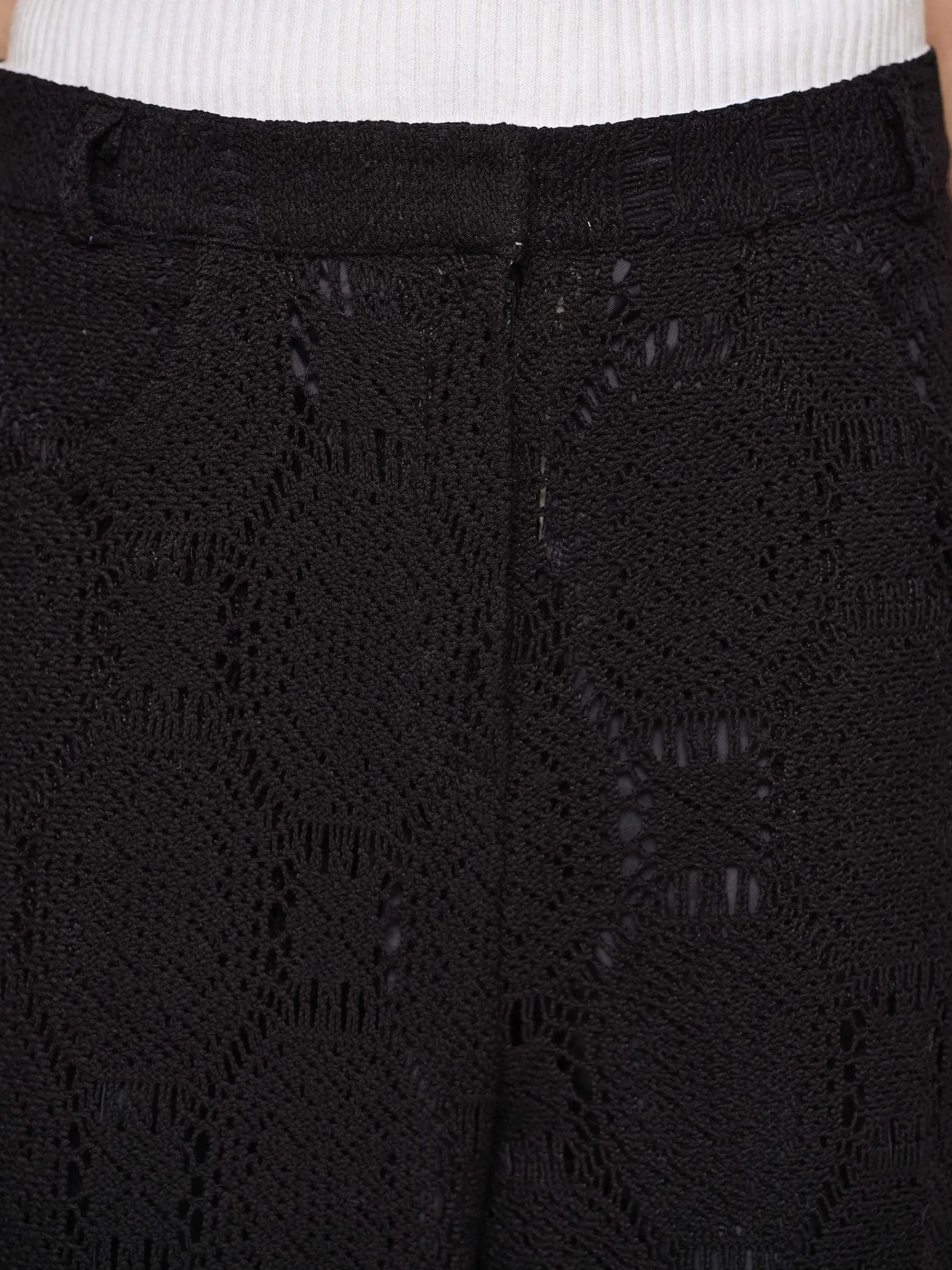 Source Unknown Vêtements-Pantalon Large Au Crochet Sevilla, Noir