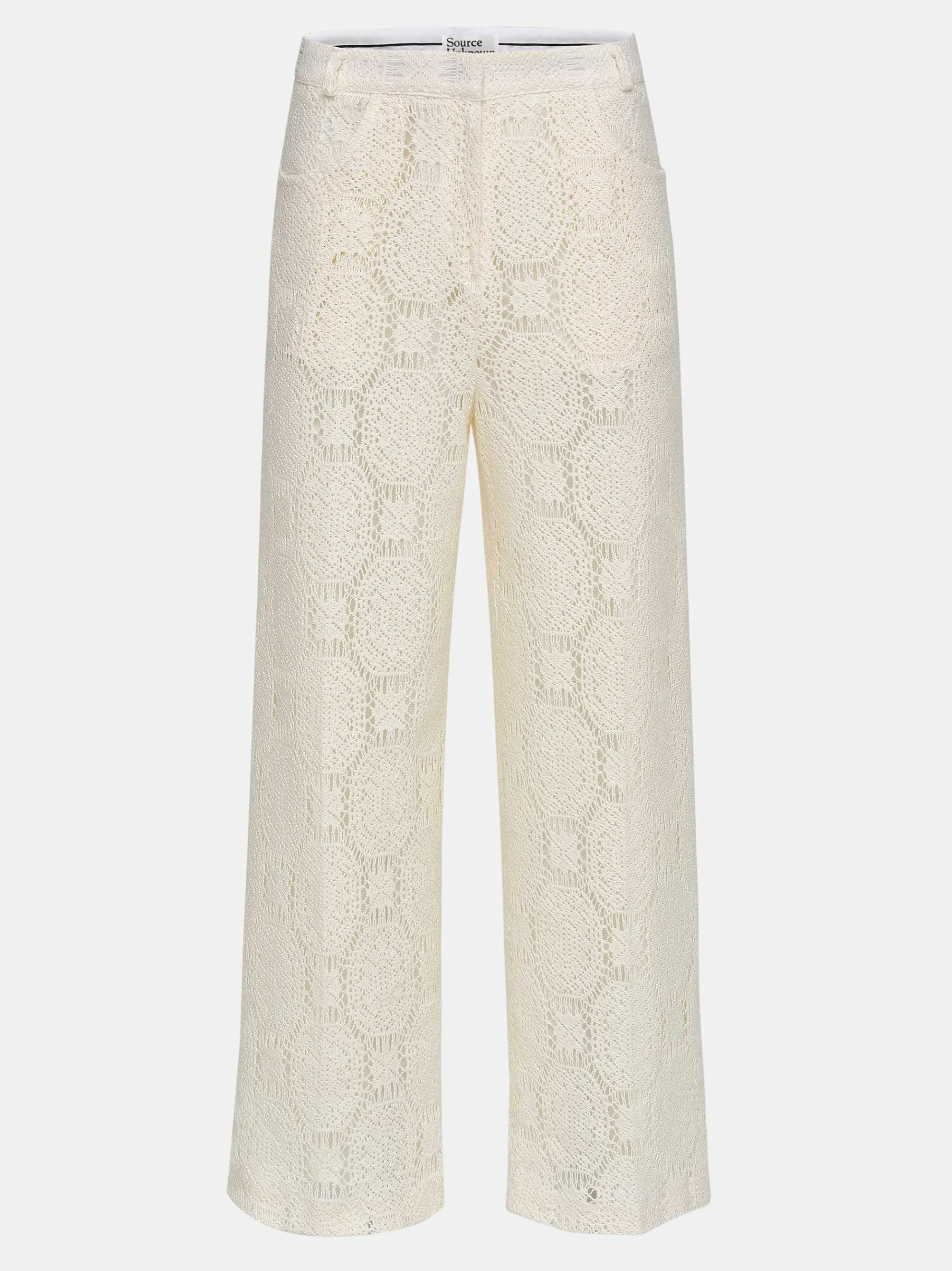 Source Unknown Vêtements-Pantalon Large Au Crochet Sevilla, Ecru