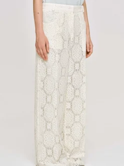 Source Unknown Bas-Pantalon Large Au Crochet Sevilla, Ecru