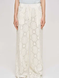 Source Unknown Bas-Pantalon Large Au Crochet Sevilla, Ecru