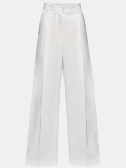 Source Unknown Vêtements-Pantalon Taiamo Fluide Satin, Blanc