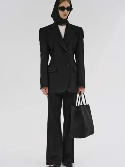 Source Unknown Vêtements D'Exterieur-Poldo Sablier Blazer, Noir