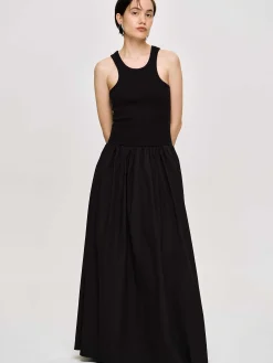 Source Unknown Vêtements-Robe Debardeur Amal Taille Basse Racer, Noir