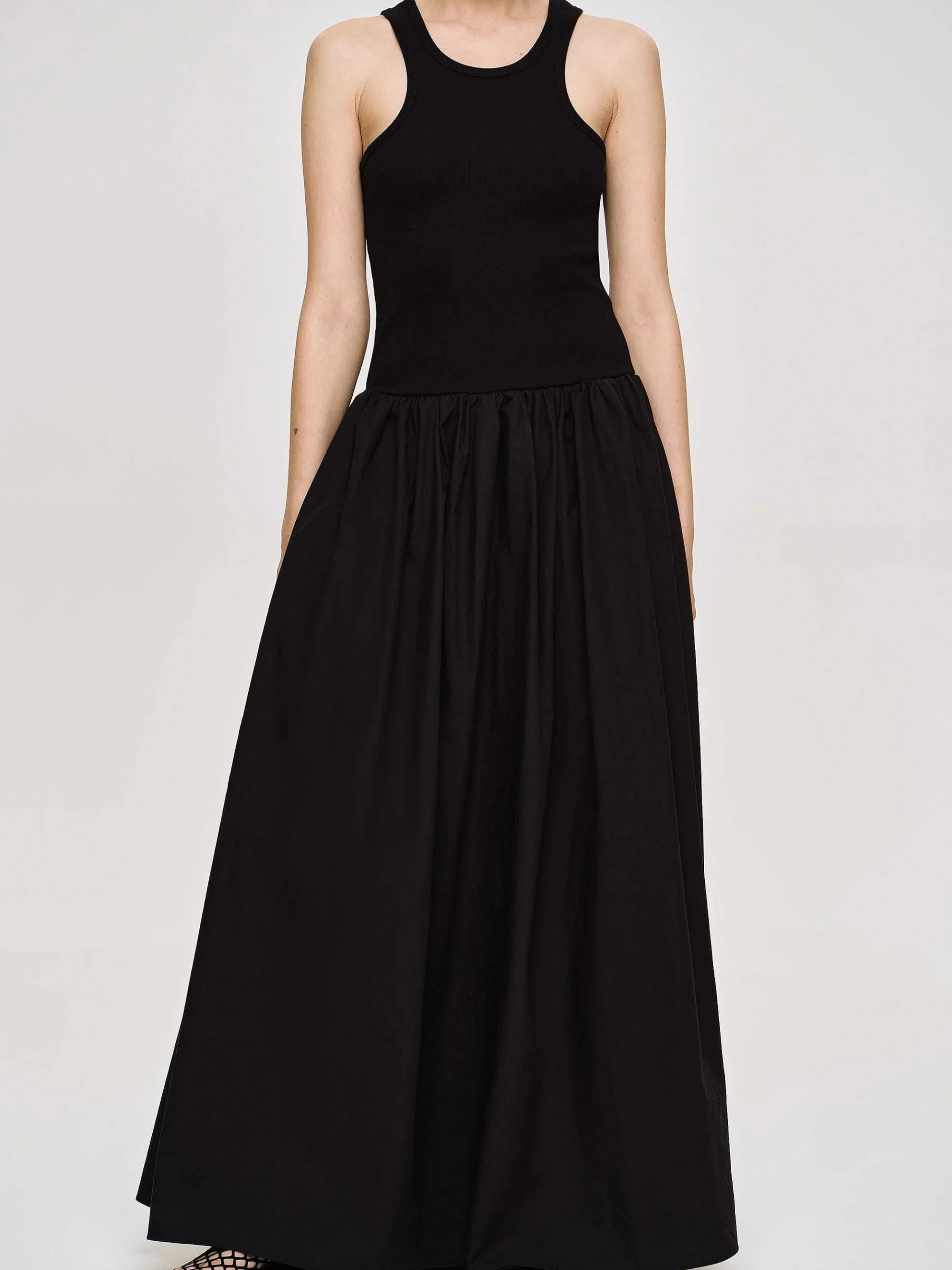Source Unknown Vêtements-Robe Debardeur Amal Taille Basse Racer, Noir