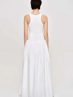 Source Unknown Vêtements-Robe Debardeur Amal Taille Basse Racer, Blanc