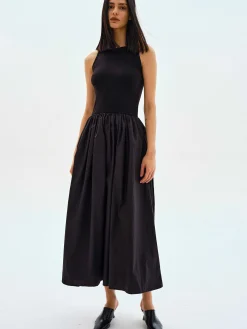 Source Unknown Robes-Robe Debardeur En Coton, Noir