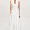 Source Unknown Accessoires-Robe Froncee A Taille Basse, Blanc Casse